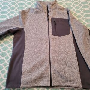 Men's Gray Zip-Up Sweater